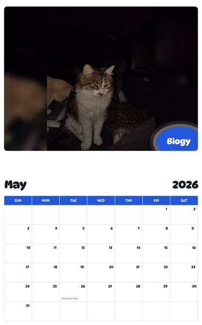 2026 - 2027 Biogy - Pawidols Pet Calendar