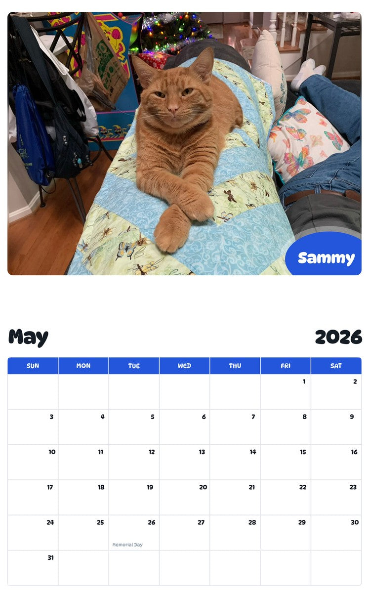 2026 - 2027 Sammy - Pawidols Pet Calendar
