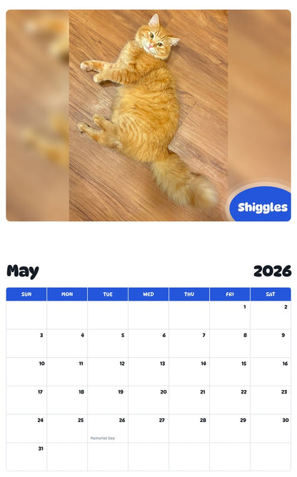 2026 - 2027 Shiggles - Pawidols Pet Calendar