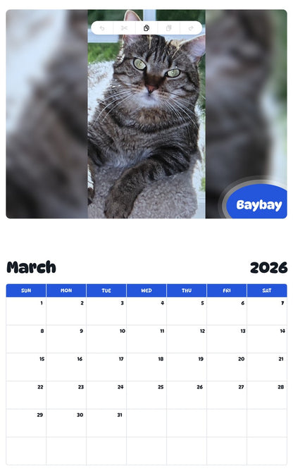 November 2025 - October 2026 Baybay - Pawidols Pet Calendar