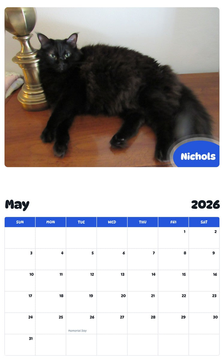 2026 - 2027 Nichols - Pawidols Pet Calendar