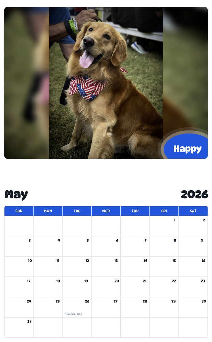 2026 - 2027 Happy - Pawidols Pet Calendar