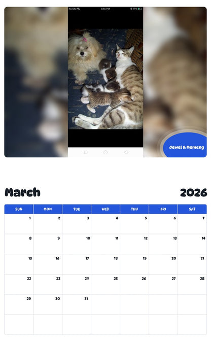 November 2025 - October 2026 Jewel & Memeng - Pawidols Pet Calendar