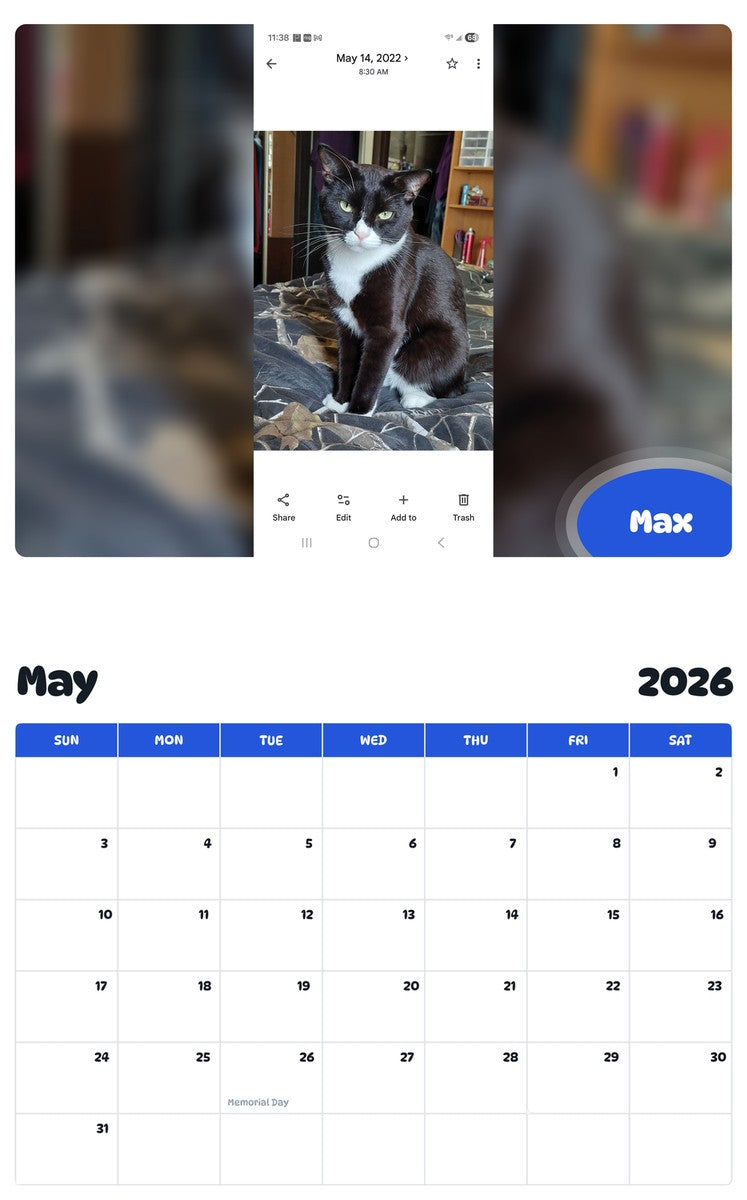 2026 - 2027 Max - Pawidols Pet Calendar