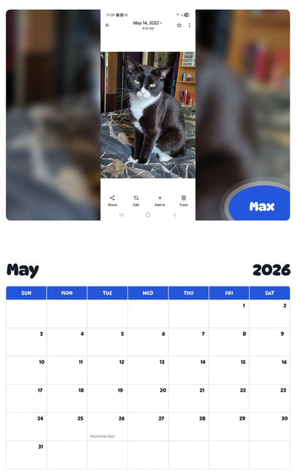 2026 - 2027 Max - Pawidols Pet Calendar