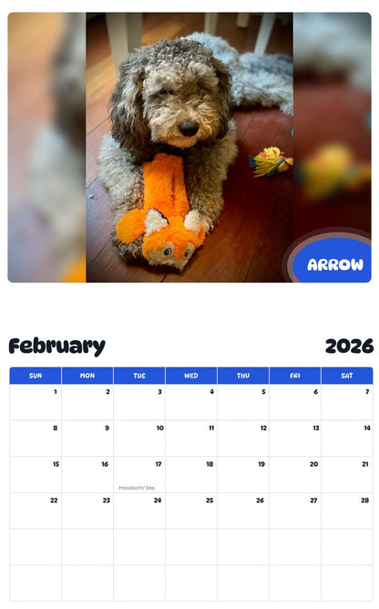 October 2025 - September 2026 ARROW - Pawidols Pet Calendar