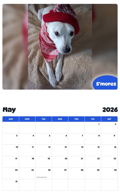 2026 - 2027 S'mores - Pawidols Pet Calendar