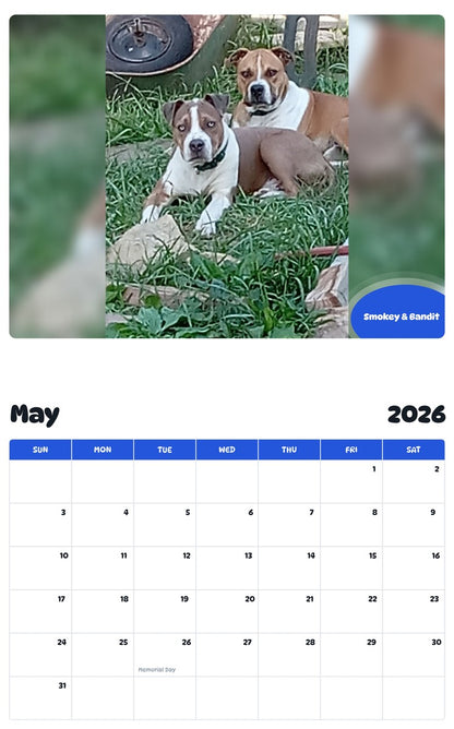2026 - 2027 Smokey & Bandit - Pawidols Pet Calendar