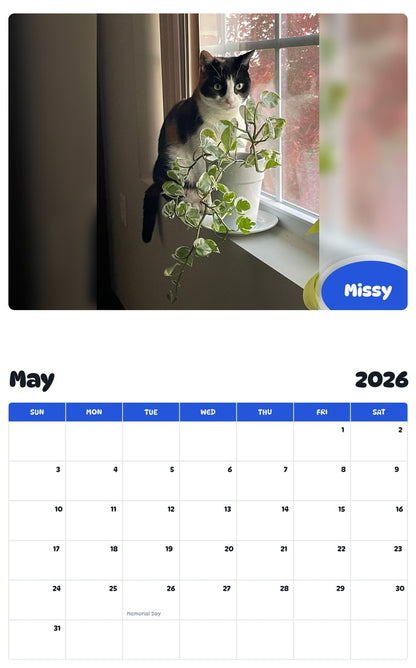 2026 - 2027 Missy - Pawidols Pet Calendar