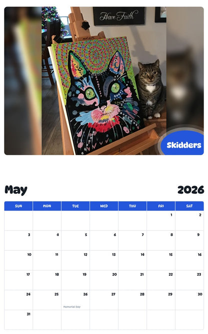 2026 - 2027 Skidders - Pawidols Pet Calendar