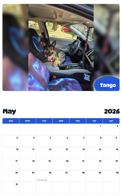 2026 - 2027 Tango - Pawidols Pet Calendar