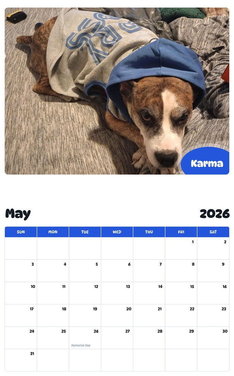 2026 - 2027 Karma - Pawidols Pet Calendar