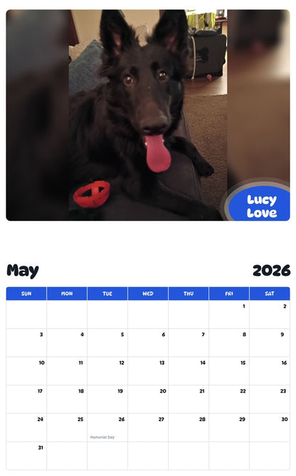 2026 - 2027 Lucy Love - Pawidols Pet Calendar