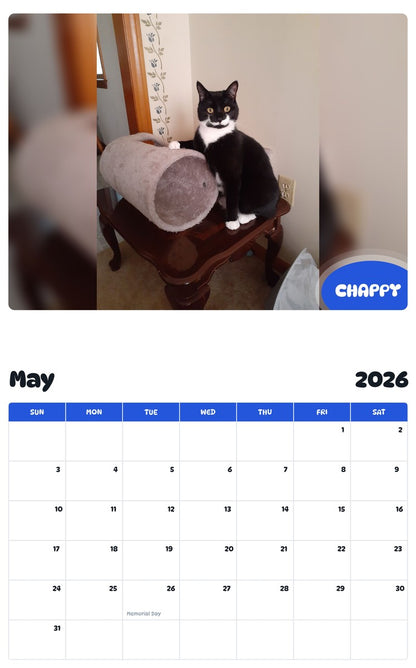 2026 - 2027 CHAPPY - Pawidols Pet Calendar