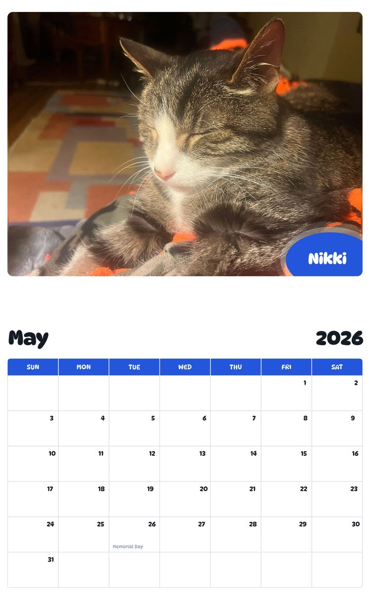 2026 - 2027 Nikki - Pawidols Pet Calendar