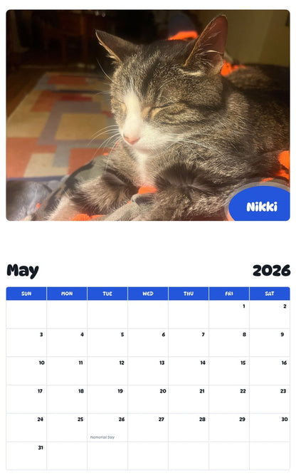 2026 - 2027 Nikki - Pawidols Pet Calendar