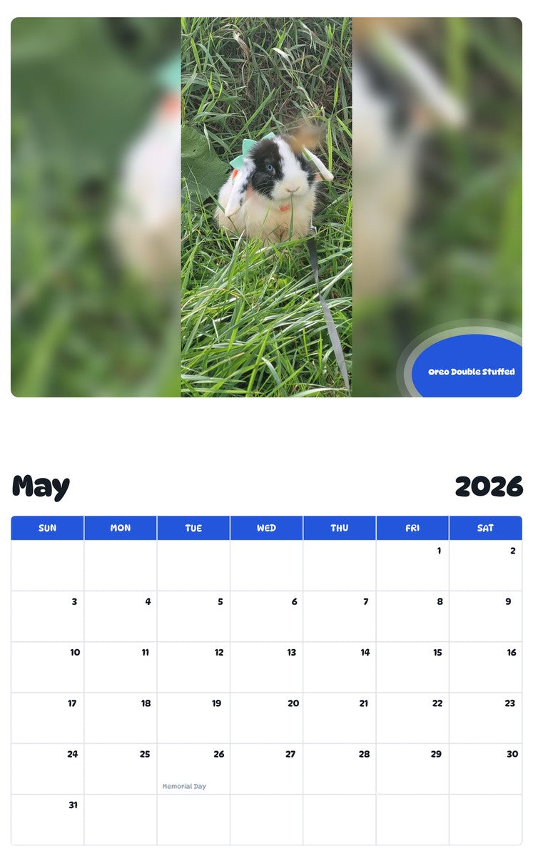 2026 - 2027 Oreo Double Stuffed - Pawidols Pet Calendar