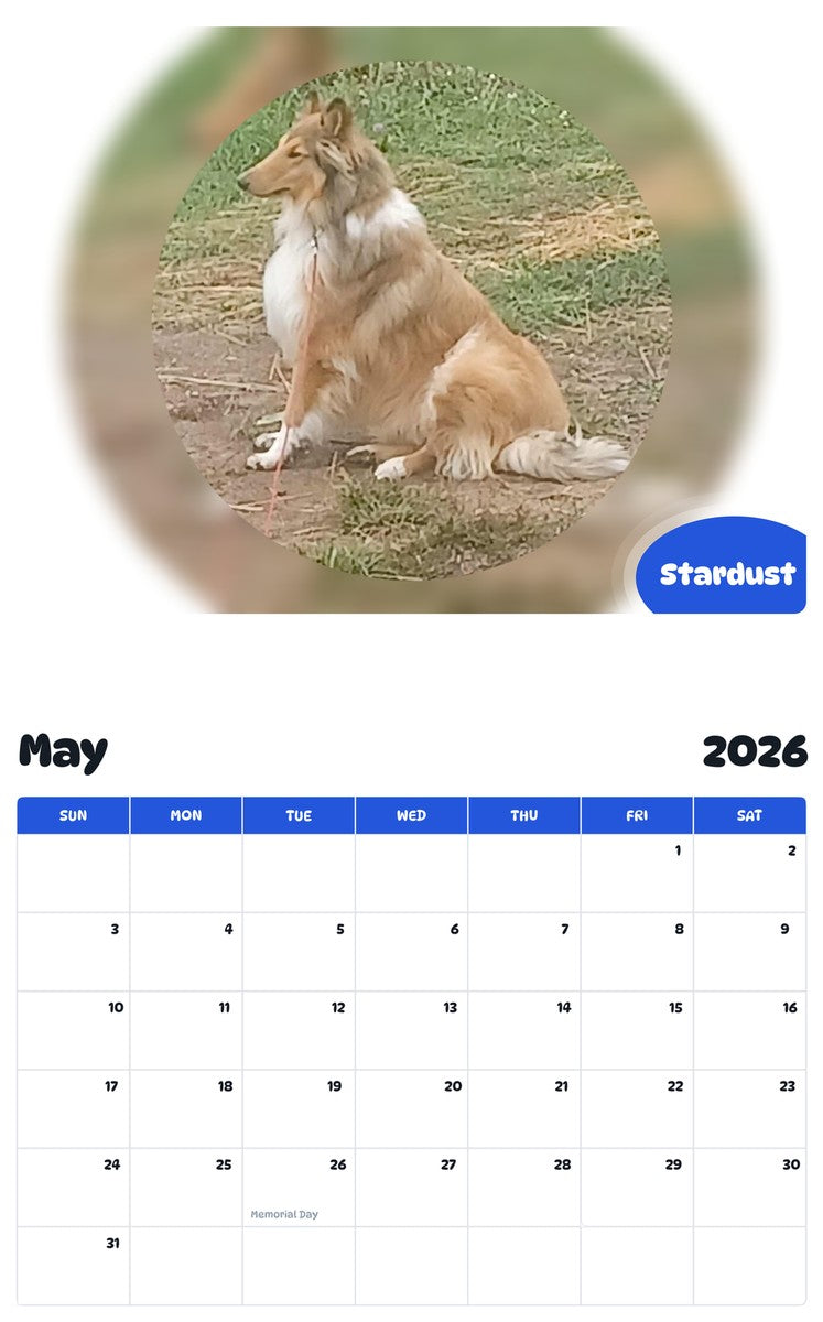 2026 - 2027 Stardust - Pawidols Pet Calendar