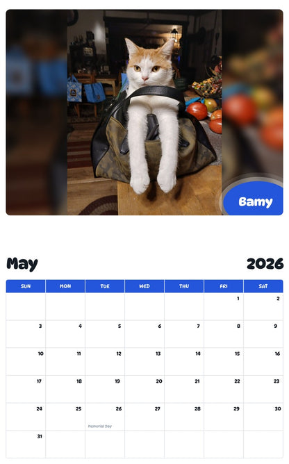 2026 - 2027 Bamy - Pawidols Pet Calendar