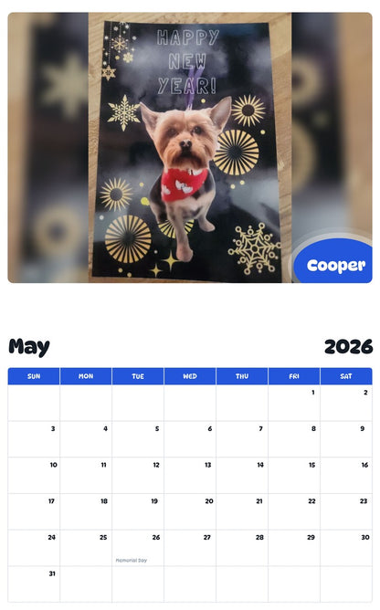2026 - 2027 Cooper - Pawidols Pet Calendar