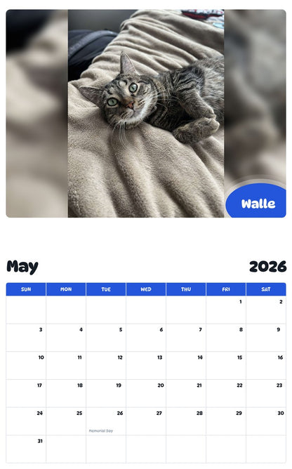 2026 - 2027 Walle - Pawidols Pet Calendar