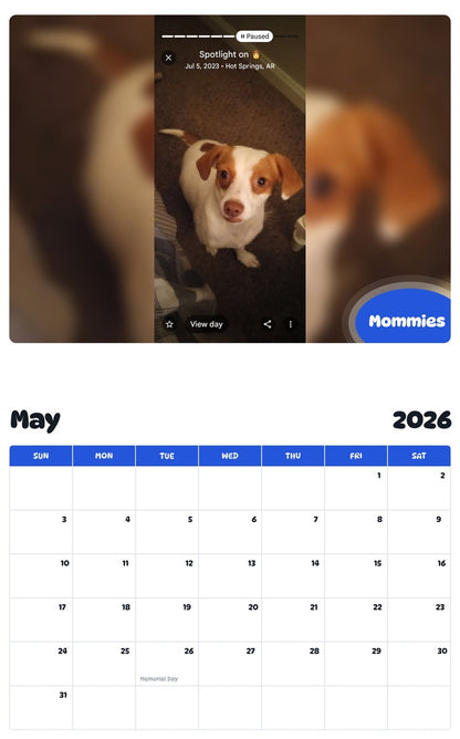 2026 - 2027 Mommies - Pawidols Pet Calendar