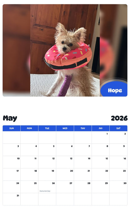 2026 - 2027 Hope - Pawidols Pet Calendar