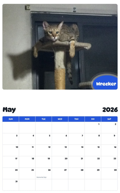 2026 - 2027 Wrecker - Pawidols Pet Calendar