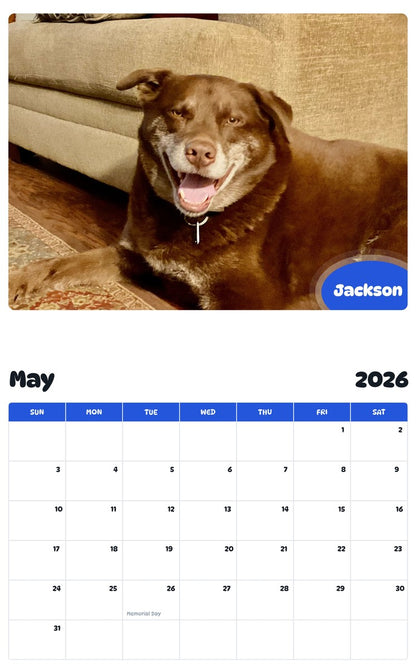 2026 - 2027 Jackson - Pawidols Pet Calendar
