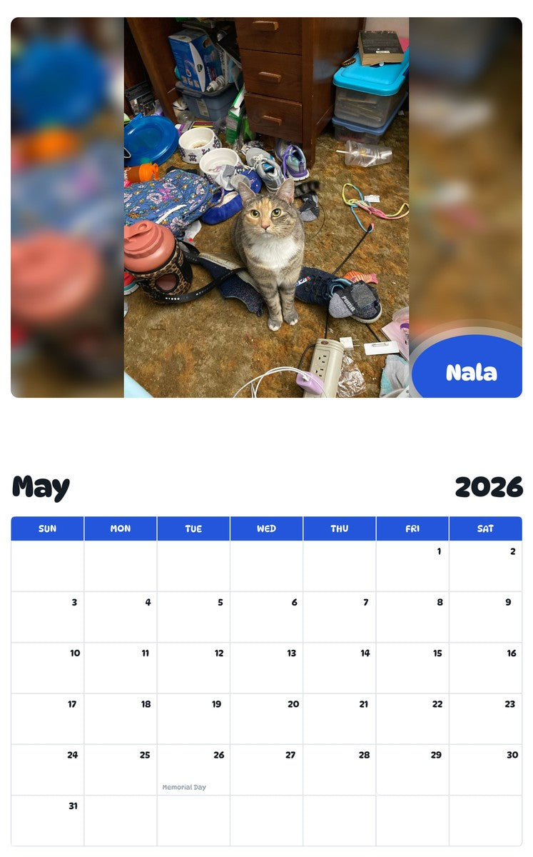 2026 - 2027 Nala - Pawidols Pet Calendar