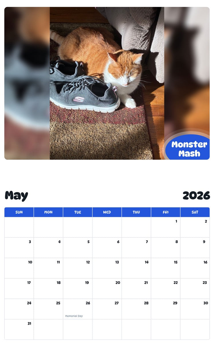 2026 - 2027 Monster Mash - Pawidols Pet Calendar