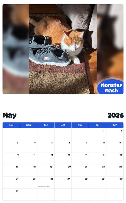 2026 - 2027 Monster Mash - Pawidols Pet Calendar