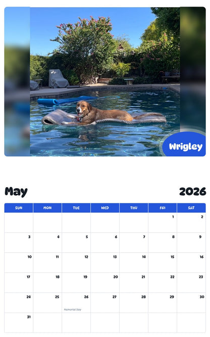 2026 - 2027 Wrigley - Pawidols Pet Calendar
