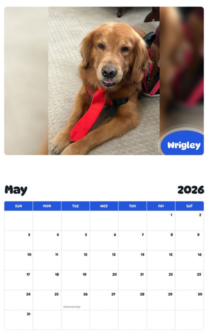 2026 - 2027 Wrigley - Pawidols Pet Calendar