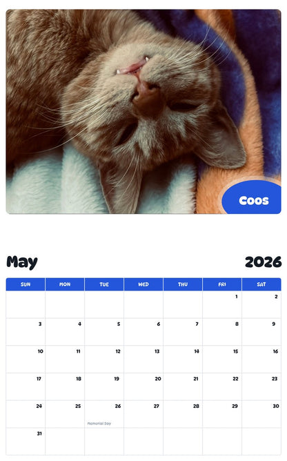 2026 - 2027 Coos - Pawidols Pet Calendar