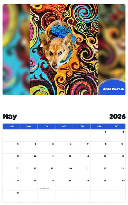 2026 - 2027 Winnie the Pooh - Pawidols Pet Calendar