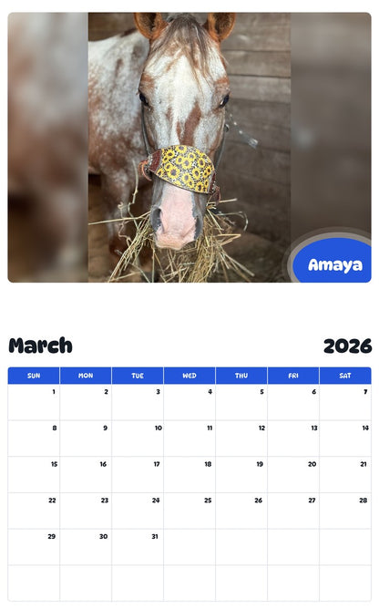 November 2025 - October 2026 Amaya - Pawidols Pet Calendar