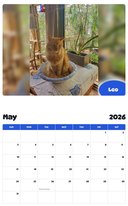2026 - 2027 Leo - Pawidols Pet Calendar