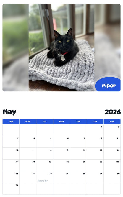 2026 - 2027 Piper - Pawidols Pet Calendar