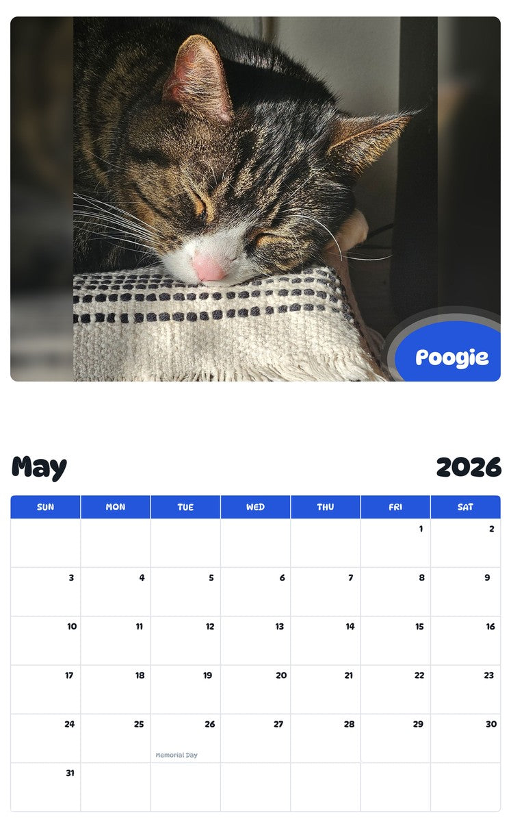 2026 - 2027 Poogie - Pawidols Pet Calendar