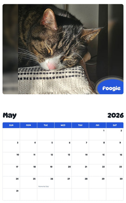 2026 - 2027 Poogie - Pawidols Pet Calendar