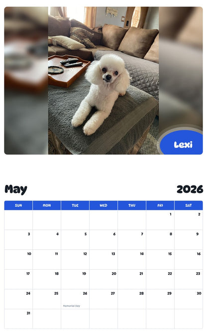 2026 - 2027 Lexi - Pawidols Pet Calendar