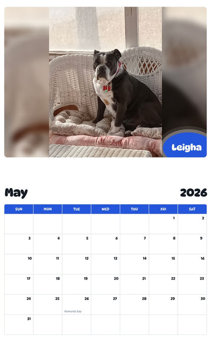 2026 - 2027 Leigha - Pawidols Pet Calendar