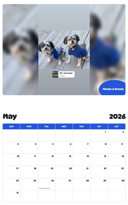 2026 - 2027 Minnie & Gracie - Pawidols Pet Calendar