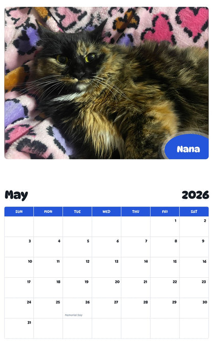 2026 - 2027 Nana - Pawidols Pet Calendar