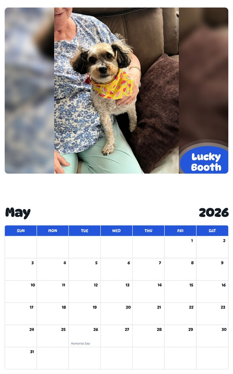 2026 - 2027 Lucky Booth - Pawidols Pet Calendar