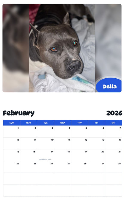 October 2025 - September 2026 Della - Pawidols Pet Calendar