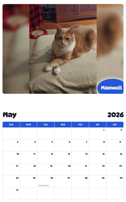 2026 - 2027 Maxwell - Pawidols Pet Calendar