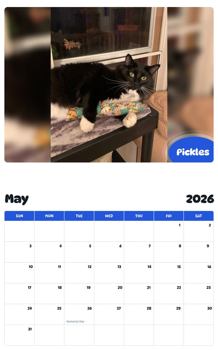 2026 - 2027 Pickles - Pawidols Pet Calendar