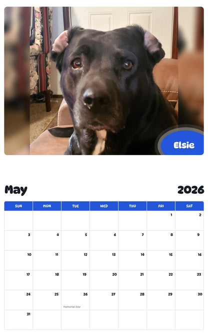 2026 - 2027 Elsie - Pawidols Pet Calendar